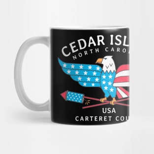 Cedar Island, NC Summer Patriotic Pride Fourth of July Mug